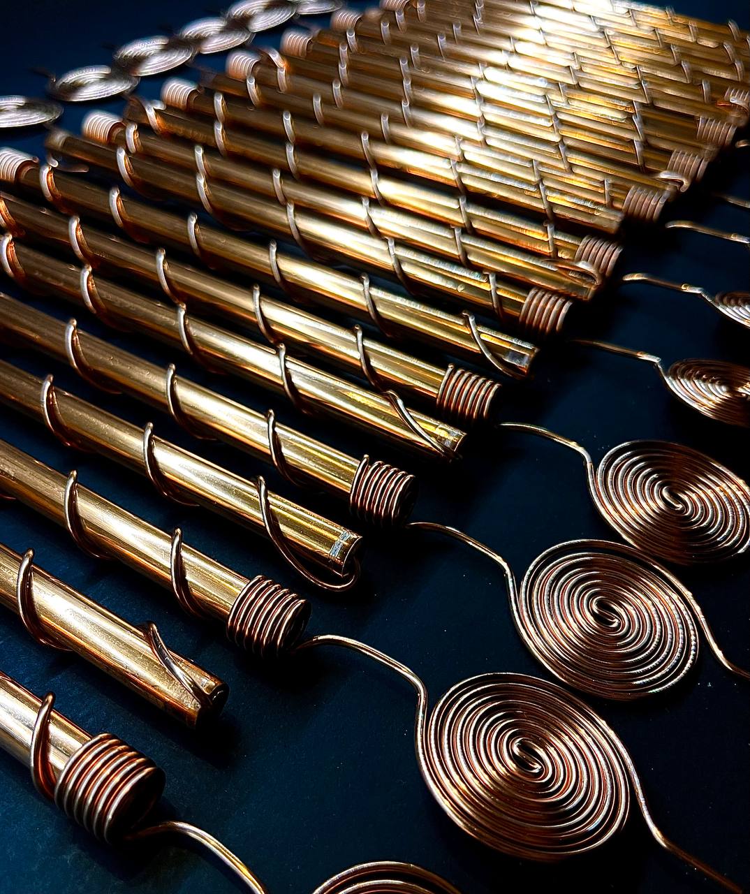 Tesla Giga Copper Spiral 369 Electroculture Antennas For Energy Boost for Plant Growth Vitality Handcrafted Garden Tool (1 box - 24 pcs )