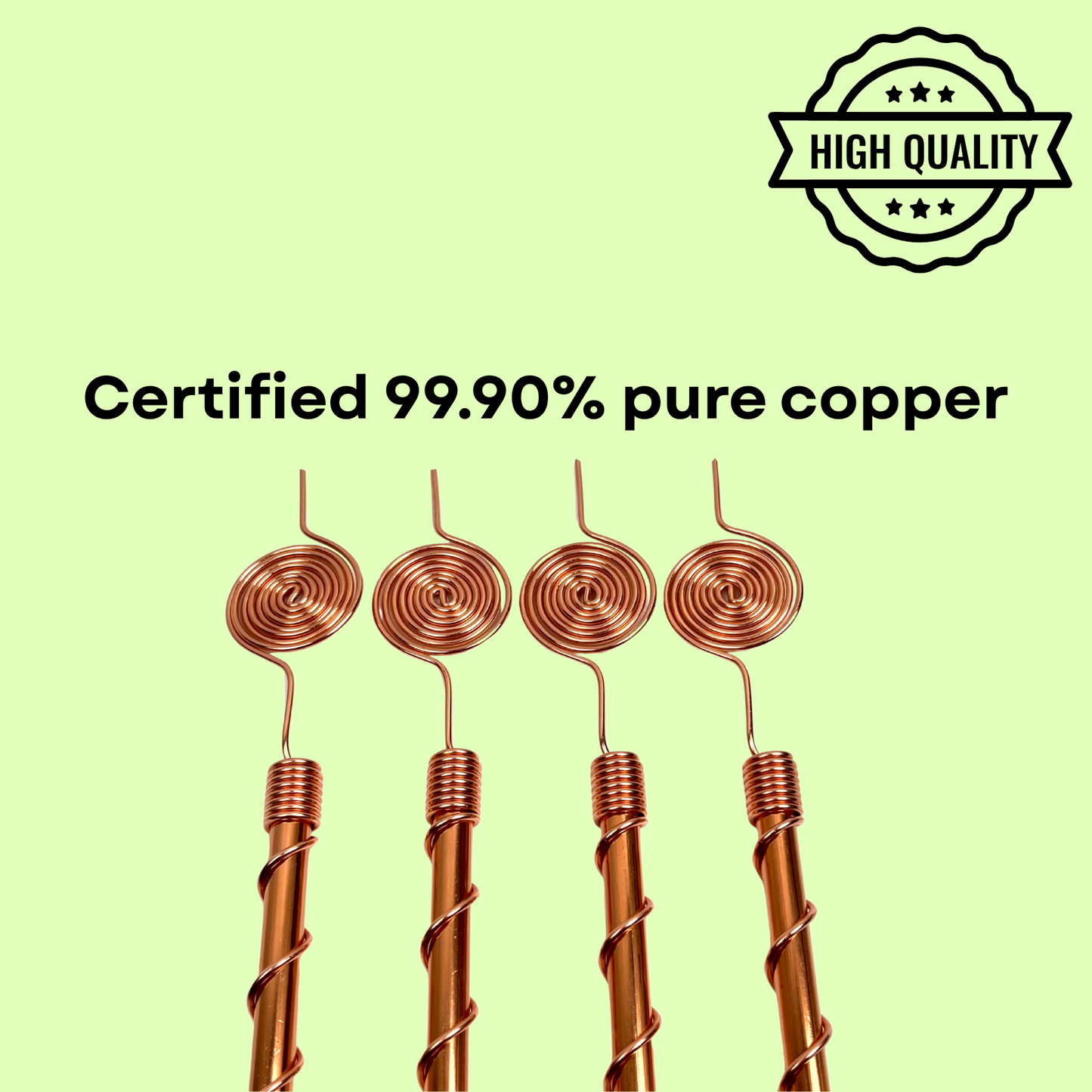 8pack Tesla's Resonance Copper Spiral 369 Electroculture Antenna - Boost Plant Growth and Vitality (1 - box - 8 pcs.)