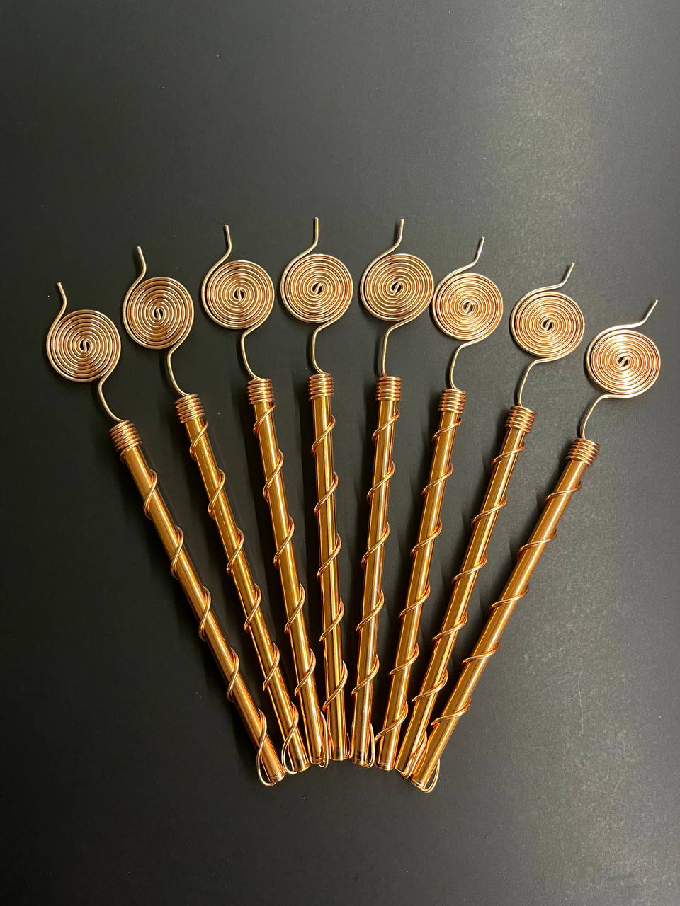 8pack Tesla's Resonance Copper Spiral 369 Electroculture Antenna - Boost Plant Growth and Vitality (1 - box - 8 pcs.)