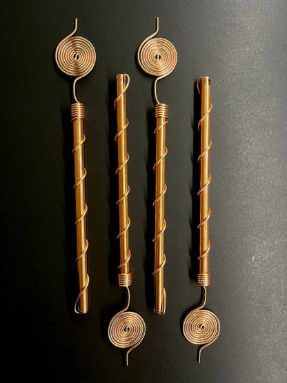 Tesla's Resonance Copper Spiral 369 Electroculture Antenna - Boost Plant Growth and Vitality (1 - box - 4 pcs) For indoor and outdoor plants